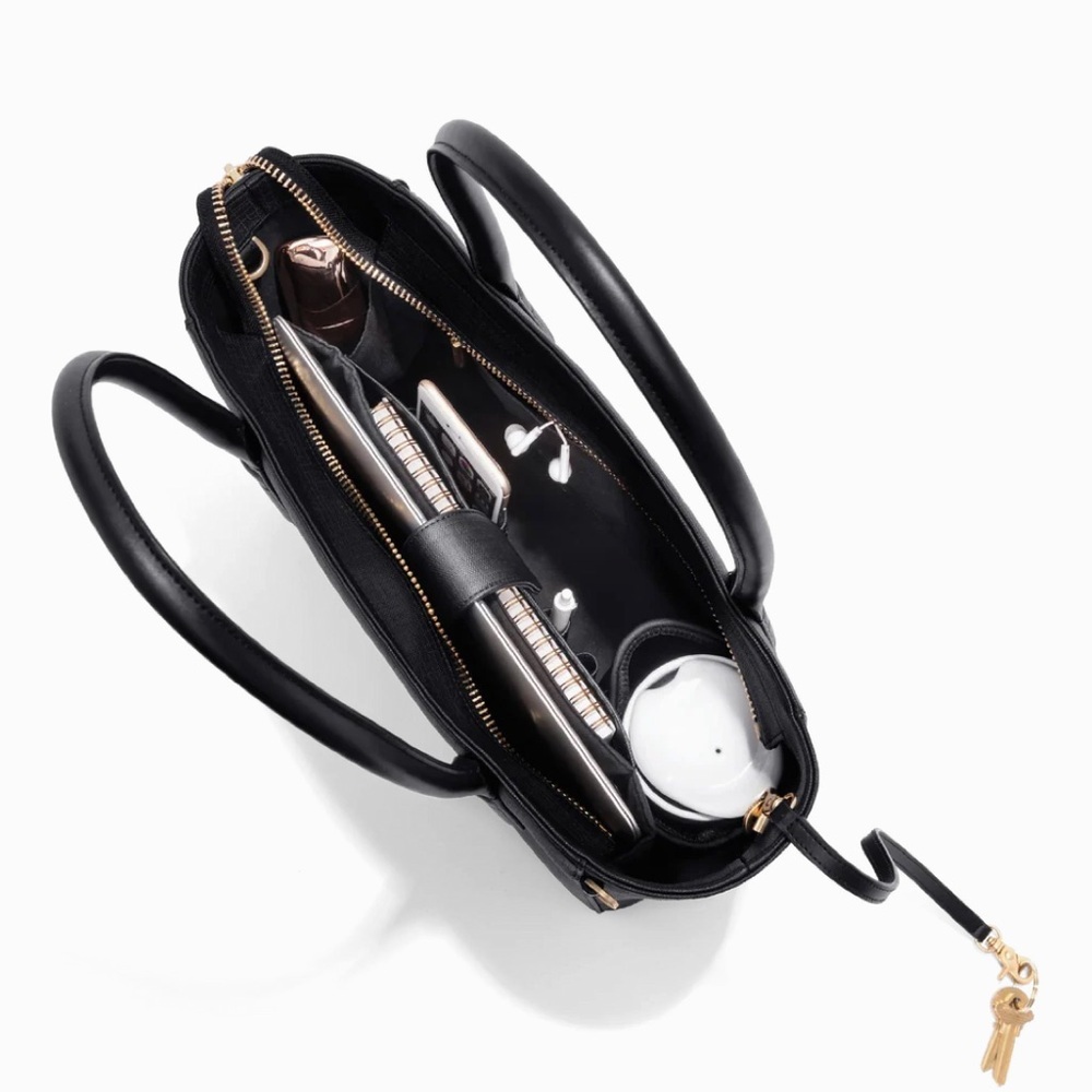 Dagne Dover Signature Tote in Onyx Black - Picture 3 of 11